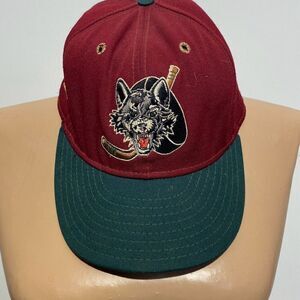 Pro-Line Men's Multicolor Chicago Wolves IHL Hockey 6 Panel Snapback Cap OS Vint